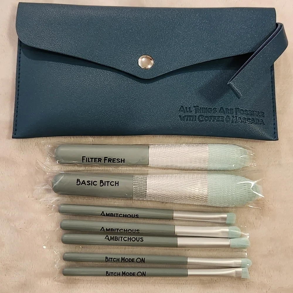 B*tchy Makeup Brush Set and Bag